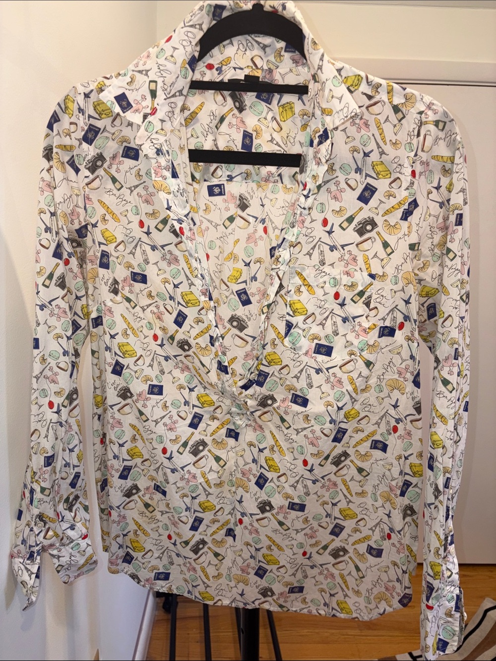 LIMITED EDITION VINTAGE J CREW PARIS POPOVER SHIRT 100% COTTON